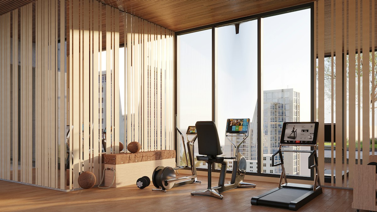 Apartment-building gym
